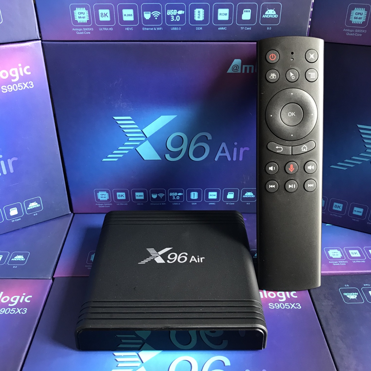 TV Box X96 Air Ram2G, Rom16G, Giọng Nói Với Chuột Bay G20s, Android 9 Pie - Hàng Chính Hãng