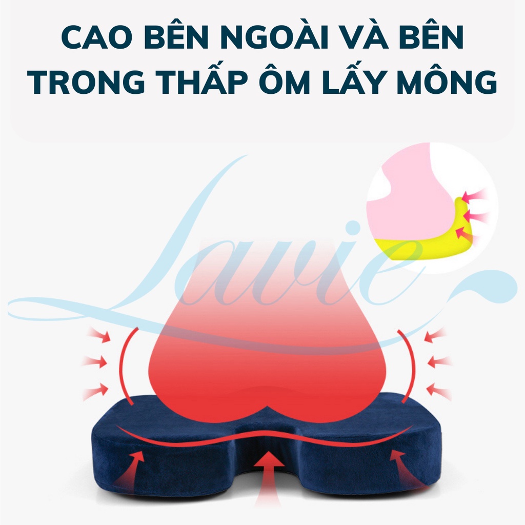 Gối lót ngồi đệm lót ngồi gối ngồi văn phòng hình chữ U giúp giảm đau xương cụt, chống bệnh trĩ bằng cao su non