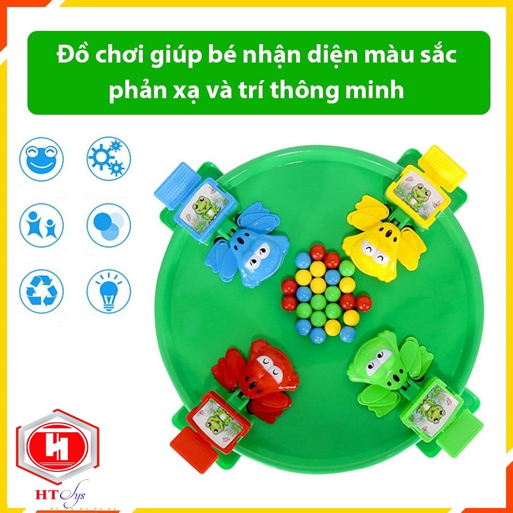 Đồ Chơi Ếch Ăn Bi - Trò Chơi Gia Đình 4 Người Vận Động - Hàng Hộp Loại I - Đồ Chơi Trẻ Em Ht Sys Chất Liệu Nhựa Abs An Toàn