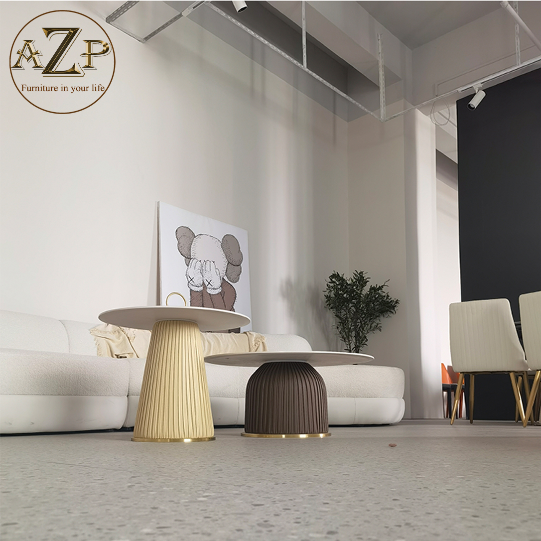 Bàn Sofa Mặt Đá Nhóm Cao Cấp Dòng Đương Đại AZP-966 Xu Hướng Mới Nhất