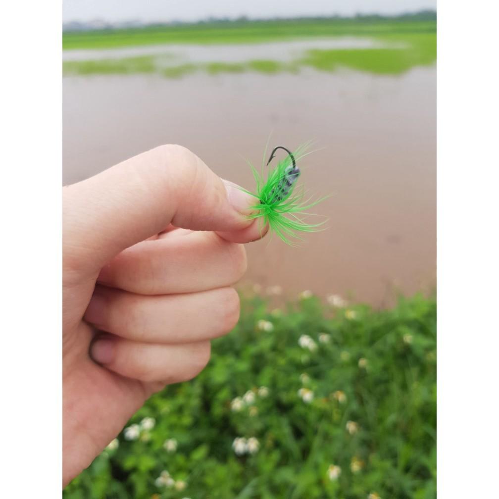 Combo 32 con mồi lông đủ màu câu cá rô phi,mương,ngão,lóc,.....