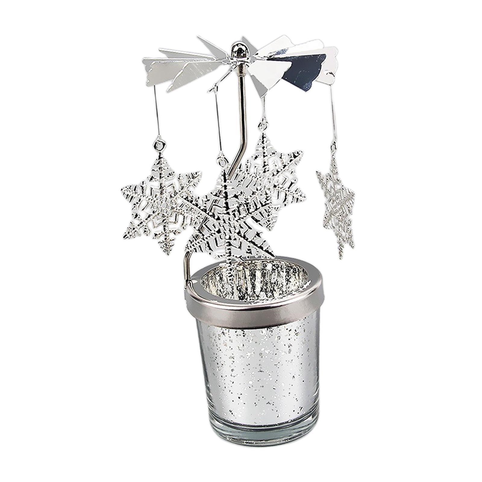 Metal Rotary Candle Holder Candlestick Tealight Holder for Table Xmas Wedding Home Decoration