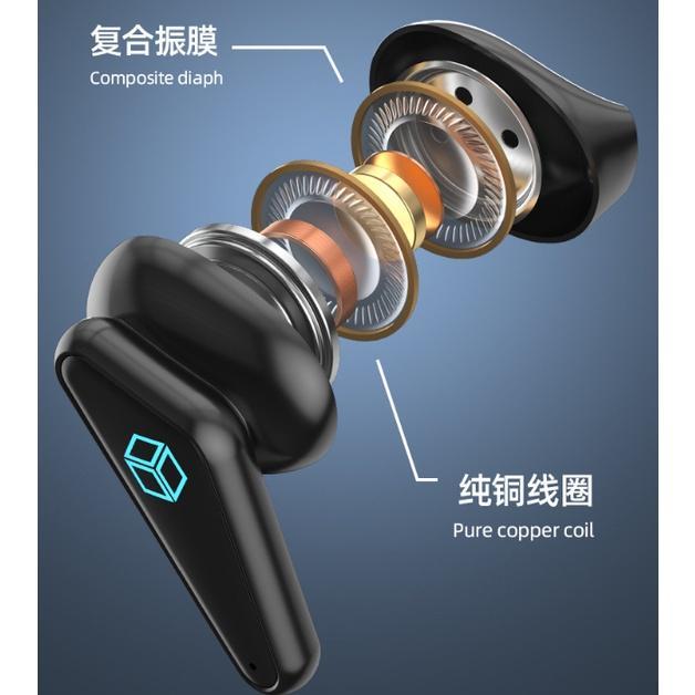 Tai Nghe Bluetooth 5.3 TWS K66 Không Dây 2022 Kèm Mic Thiết Kế Hình Khối Lập Phương Có Thể Tháo Rời