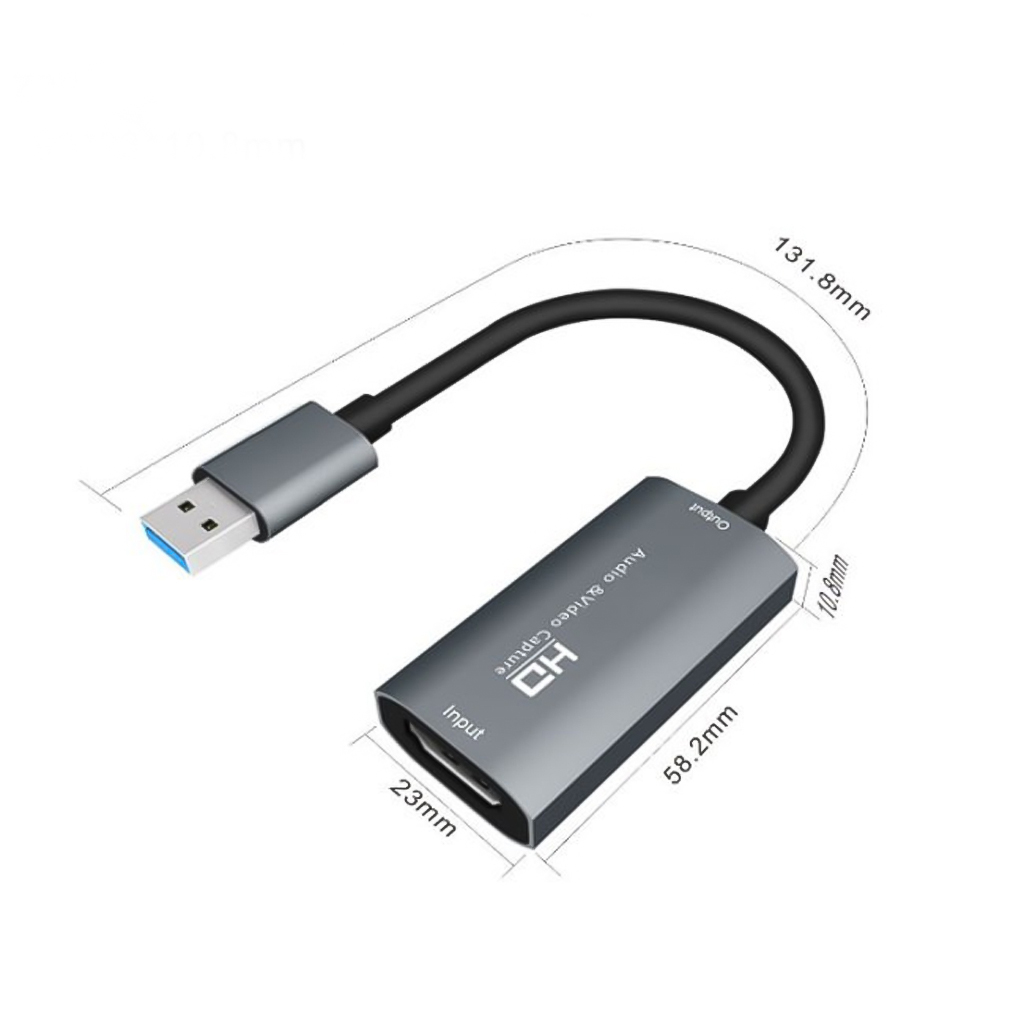 Cáp chuyển đổi HDMI to USB 3.0 Video Capture 1080P 4K Card Video Live Streaming hỗ trợ ghi hình từ điện thoại, PS4 - hàng chính hãng