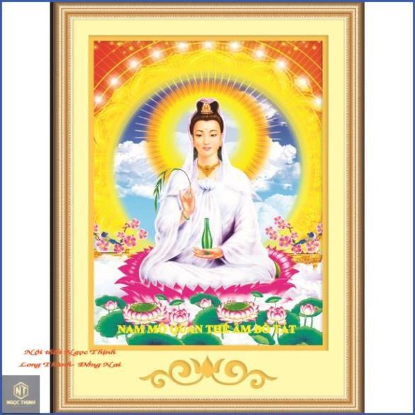 Tranh thêu phật bà Quan Thế Âm Bồ Tát 3D AL53523