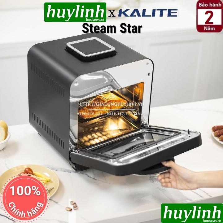 Nồi chiên không dầu hấp hơi nước Kalite Steam STAR - PRO - 15 lít - Tặng bao tay + chổi quét - Hàng chính hãng