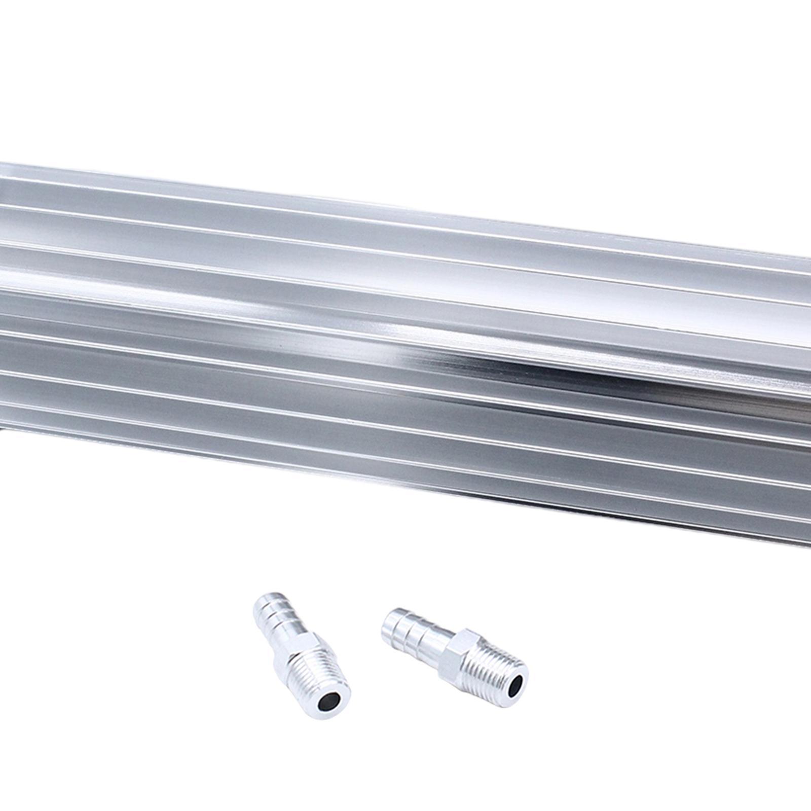 Transmission Oil Cooler Car Parts Dual-Hole Aluminum 12" Finned Universal