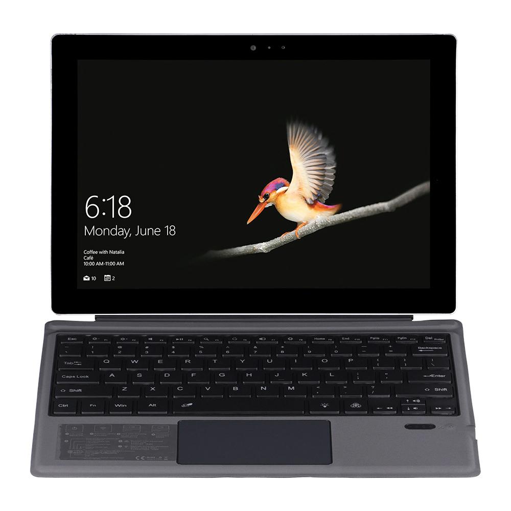 Wireless BT Keyboard Ultra-thin Backlight Tablet Keyboard with Large Size Touchpad Compatible with Surface Pro 3/4/5/6/7