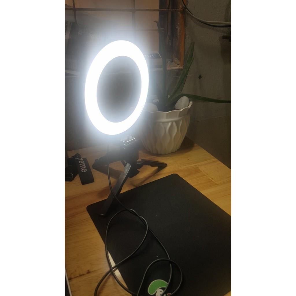 Đèn LiveStream 16CM có chân ngắn kèm theo để bàn live makeup trang điểm bán hàng