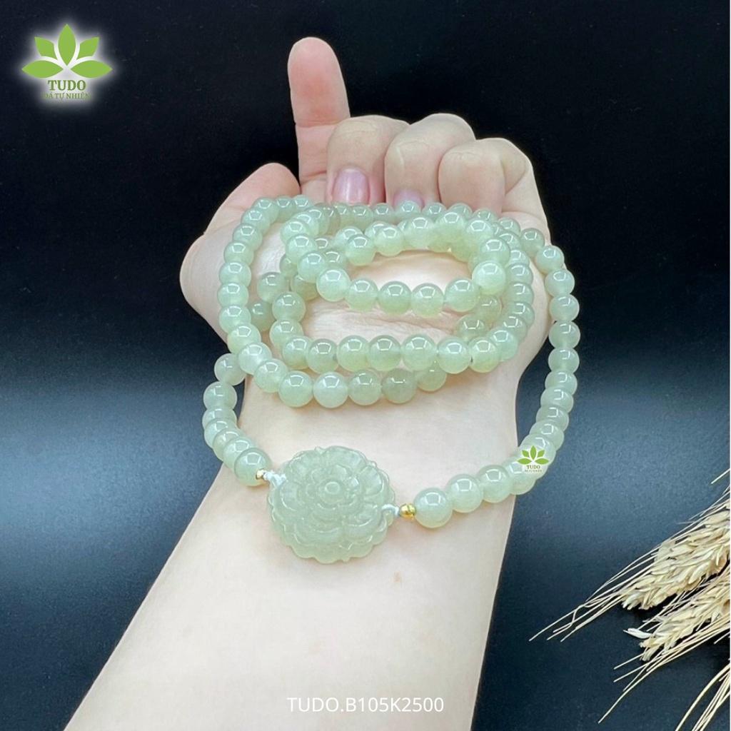 Vòng Tay Nữ Đẹp - Vòng Phong Thủy Đa Mệnh B105K2500 VCVHOAD Charm Hoa Mẫu Đơn