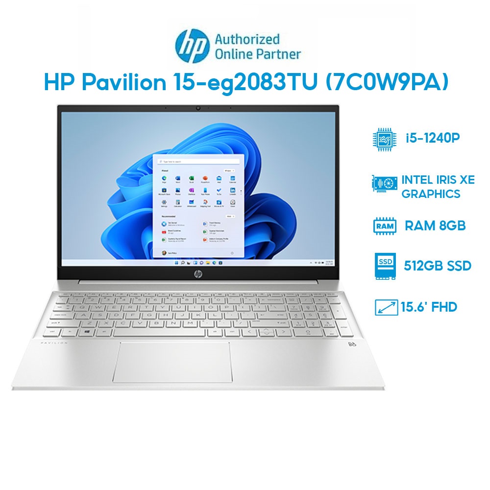 Laptop HP Pavilion 15-eg2083TU 7C0W9PA (i5-1240P | 8GB | 512GB | Intel Iris Xe Graphics | 15.6' FHD | Win 11) Hàng chính hãng