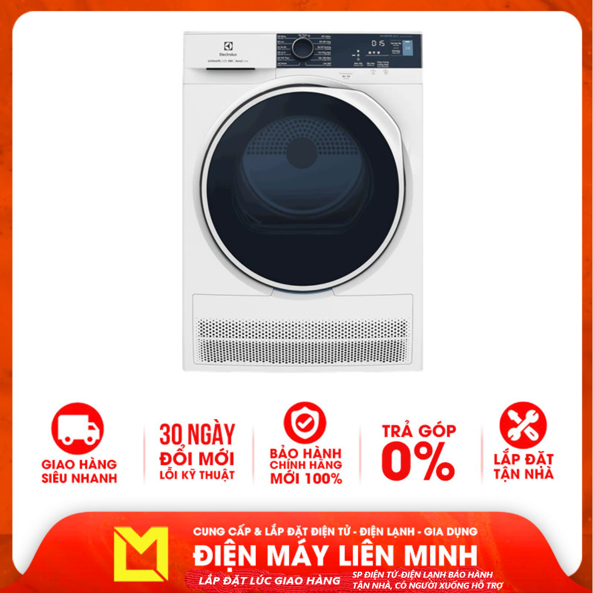 Máy sấy ngưng tụ 8kg EDC804P5WB UltimateCare 500 - Hàng chính hãng (chỉ giao HCM)