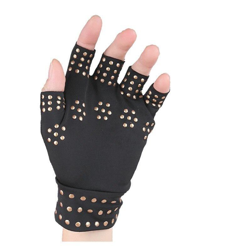 1 Pair Therapy Fingerless Massage Gloves Relief Arthritis Pain Heal Joints Braces Supports Health Care Tool