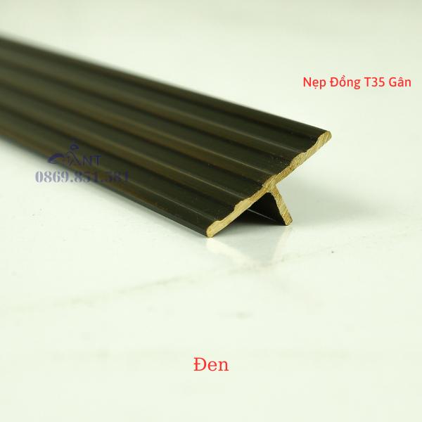 Nẹp Đồng T35 gân đủ màu, Nẹp đồng chữ T, Nẹp đồng chống trơn, giá 1m