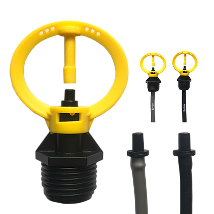 10 béc tưới phun sương tưới lan ren ngoài 21 mm, gắn vừa cả ống pe 6 li, béc chống