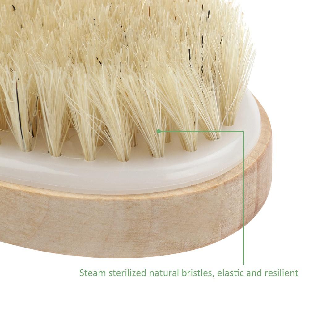 Bathing Brush Dry Skin Body Soft Natural Bristle SPA Brush Without Handle Wooden Bath Shower Brush SPA Exfoliating Body Brush