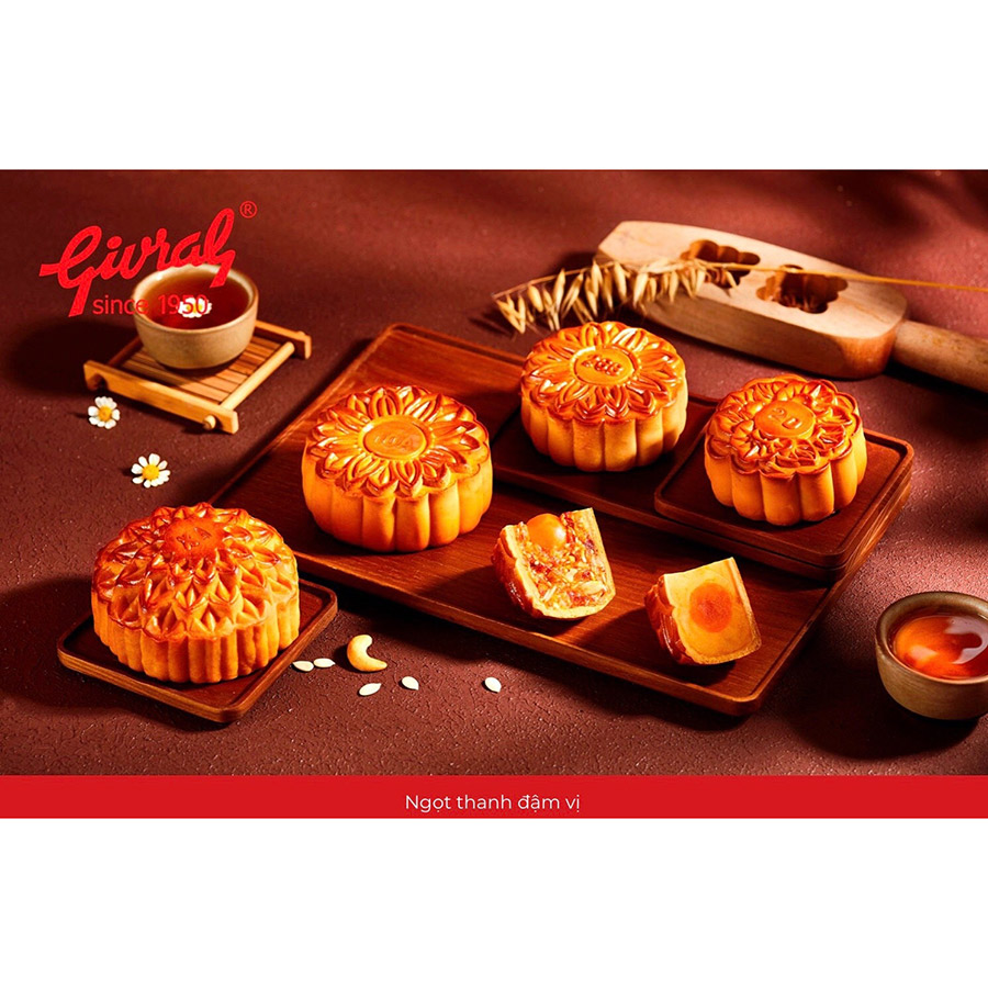 [HSD: 24/10/2025] Hộp 2 Bánh Trung Thu Givral Song Lộc 2 (200gr)