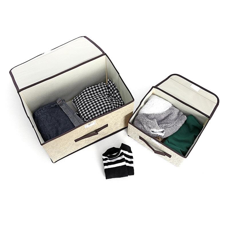 SÉT 2 TÚI VẢI ĐỰNG ĐỒ KHUNG CỨNG