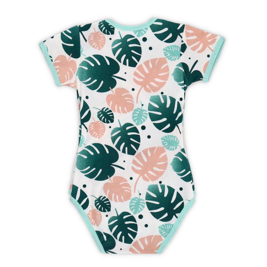 Áo liền quần cộc tay bé trai bé gái 0 - 18 tháng vải cotton in họa tiết TEZY1-1384 - OETEO Tropical Land