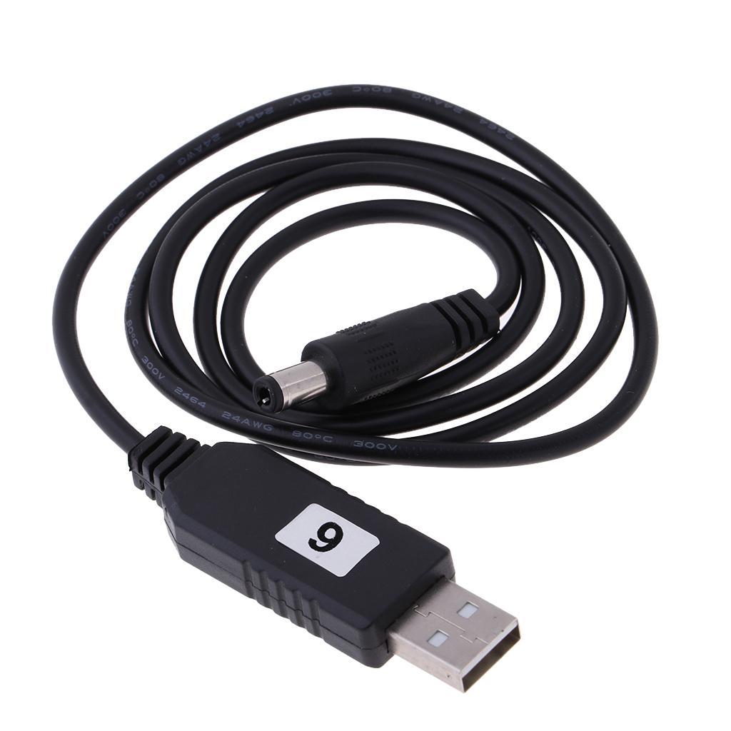 DC 5V to DC 9V 12V USB Voltage Boost Converter Cable with DC Connector