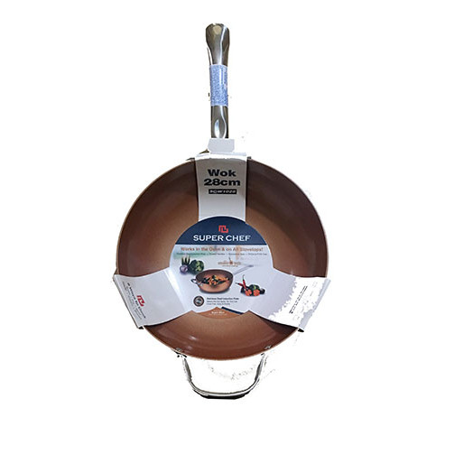 Chào xào SUPER CHEF h.kim tráng men đáy từ 28cm SC_W1028