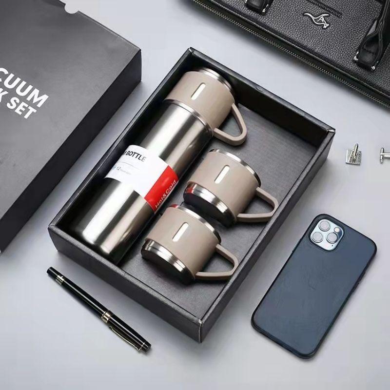 Bình nước giữ nhiệt lõi inox cao cấp tặng kèm 2 cốc sang trọng lịch sự