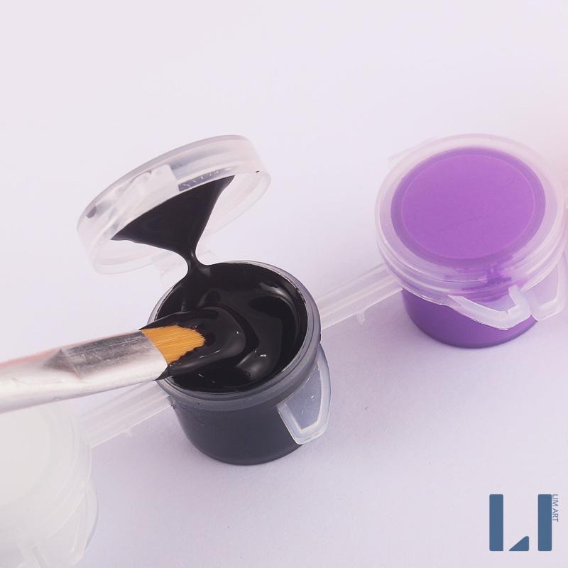 Bộ 8/12/18/24/36/48 màu acrylic 3ml tặng kèm cọ vẽ. Màu vẽ acrylic chuyên dụng vẽ tranh, quần áo, giày, vẽ đất sét,…