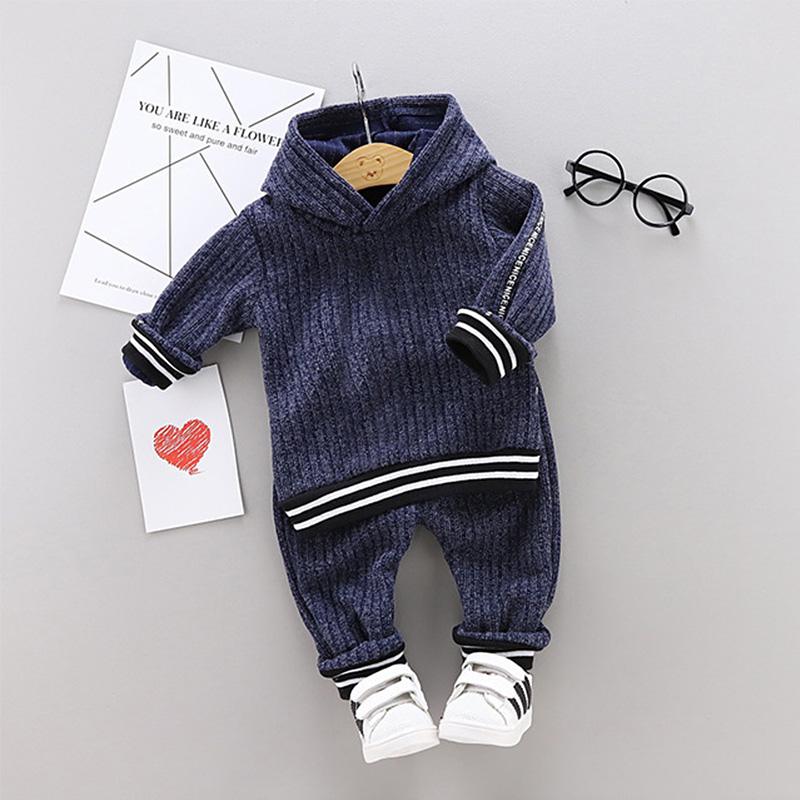 Bộ Quần Áo Bé Trai Bé Bảng Chữ Cái In Đơn Giản Có Mũ Phù Hợp Với Quần Áo Trẻ Em Bộ Đồ Màu Quần Áo Cho Bé 2 phù Hợp Với