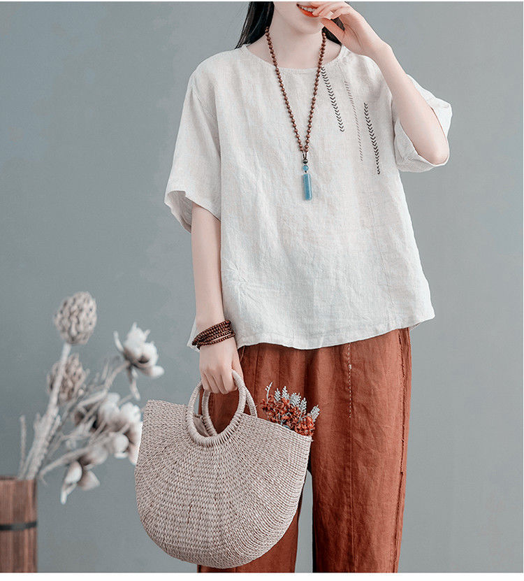 Áo kiểu nữ form rộng fullsize M đến 2XL, áo đũi nữ thêu hoa họa tiết dễ mix đồ Haint Boutique ALe17