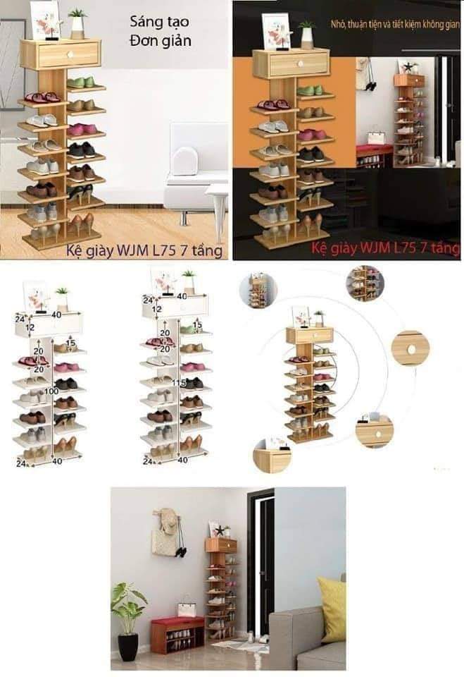 KỆ GIÀY DÉP GỖ