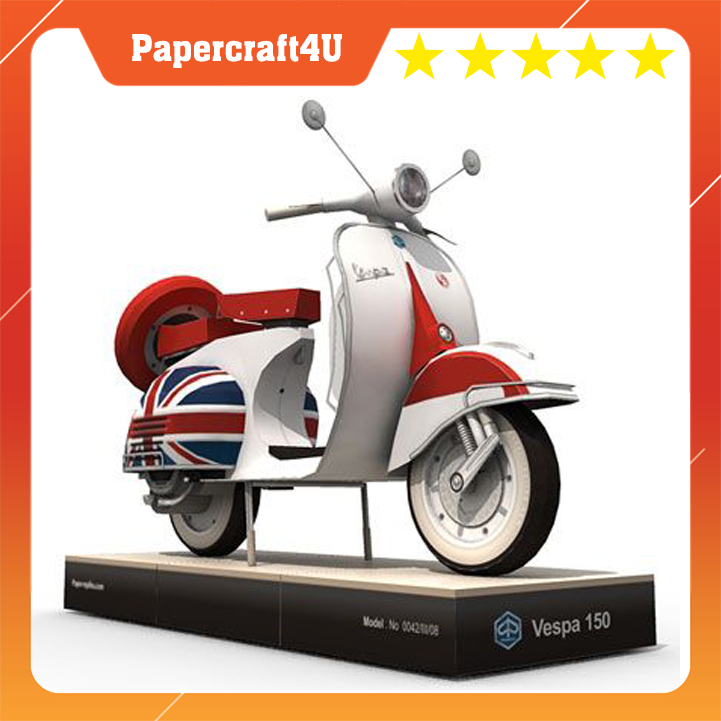 Mô hình giấy 3D xe máy Vespa 150 Scooter