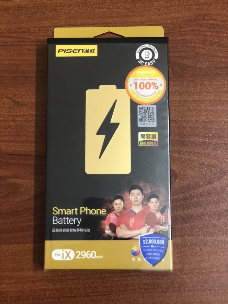 Pin IPhone IX+ Pisen Dung Lượng Cao ( IPhone X+ , 3.82V , 2960mAh ) _ Hàng chính hãng