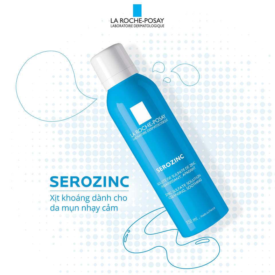 Xịt Khoáng Giúp Làm Sạch Và Dịu Da La Roche-Posay Serozinc - TẶNG MÓC KHÓA