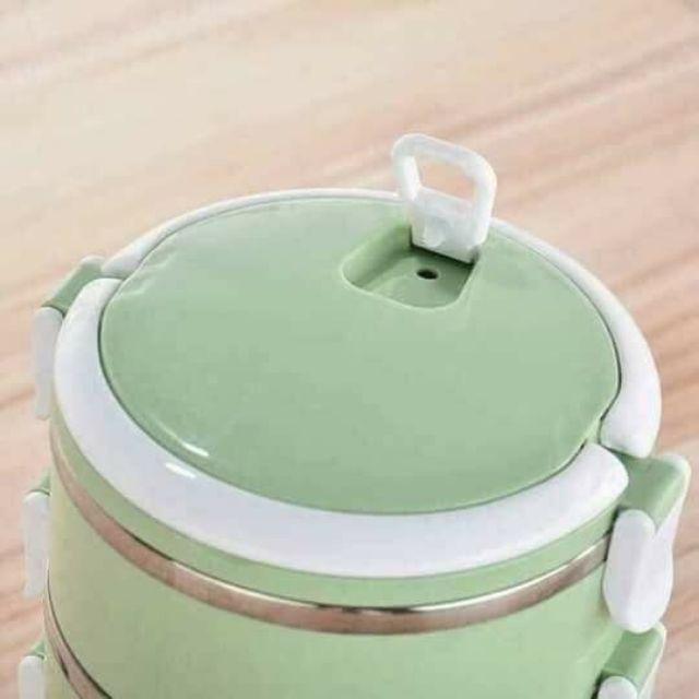 Hộp Cơm Giữ Nhiệt Lúa Mạch 4 Tầng Ruột Inox, Cặp Lồng Đựng Cơm Văn Phòng, Cà Men Giữ Nhiệt Tiện Dụng.