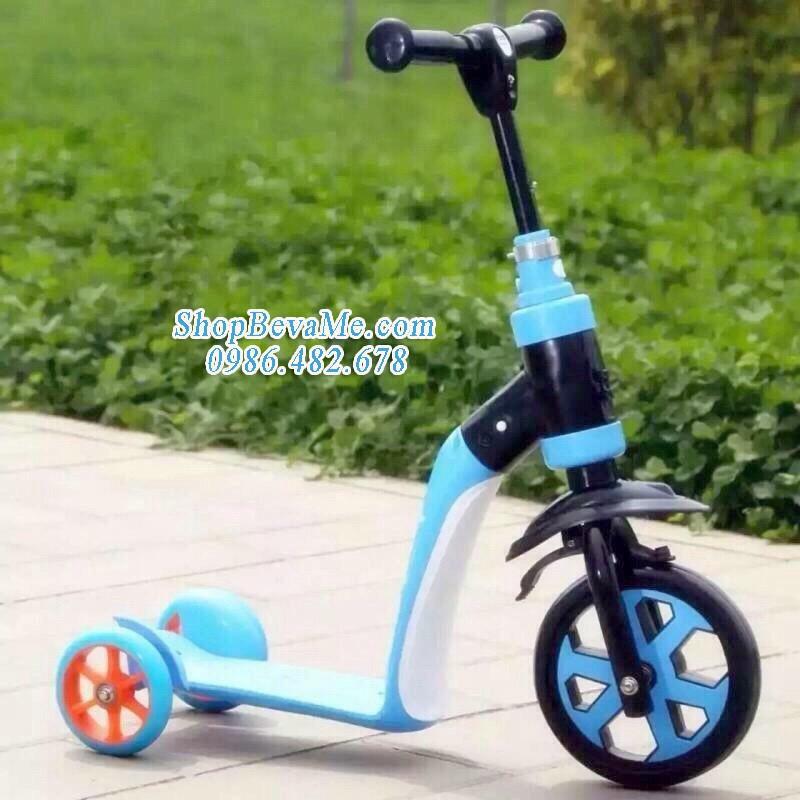 XE TRƯỢT SCOOTER 3 BÁNH MẪU VÁN TRƯỢT - MẪU 2IN1 (2019) CHO BÉ CÓ ĐÈN LED mã KNS81