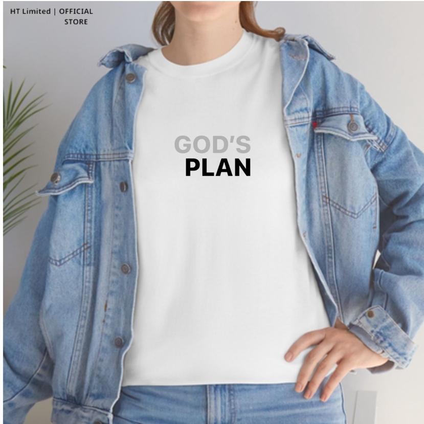 Áo thun thiết kế Unisex God plan basic, Cotton Cao Cấp 100%