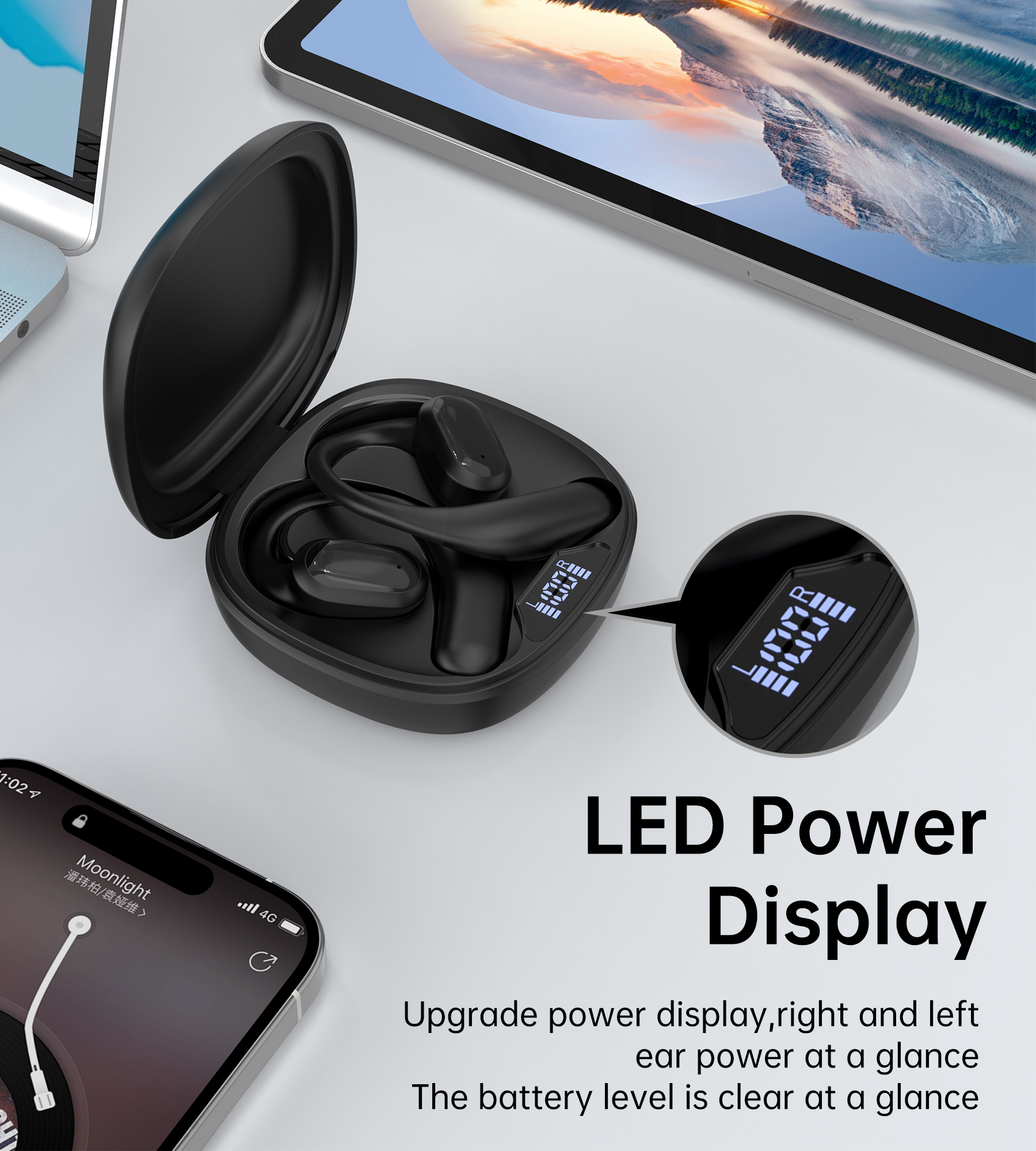 Tai nghe Choetech BH-T25 Bluetooth Thể Thao Dạng Mở OWS  (hàng chính hãng)