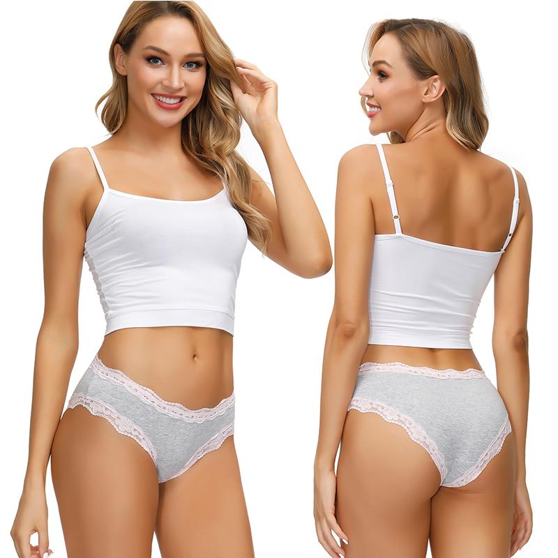 Đồ Lót Nữ, Quần Lót Bộ 5 Cái/lốc Cotton Nữ Quần Đùi Mềm Mại Thoải Mái Gợi Cảm Quần Lót Màu Lót Ren Nữ