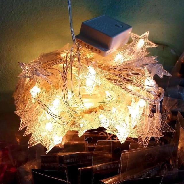 Dây đèn led hình ngôi sao trang trí phòng, tiệc, quán cafe