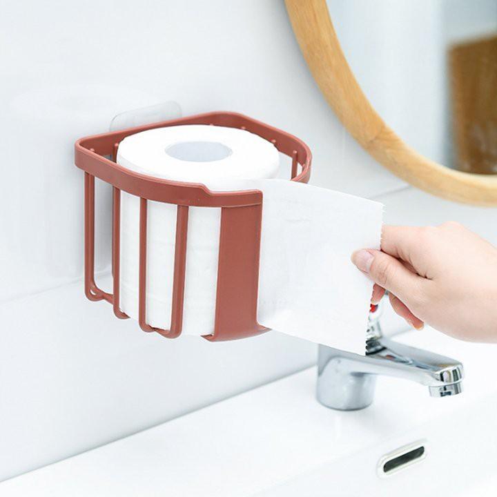 Combo 2 Giỏ Nhựa tròn Đựng Giấy Vệ Sinh Dán Tường