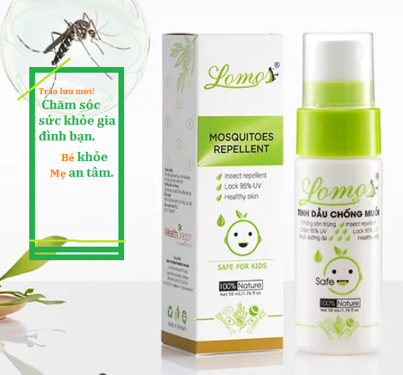 Tinh dầu CHỐNG MUỖI LOMOS : An lành từ thiên nhiên, đặc biệt an toàn cho Bé yêu!