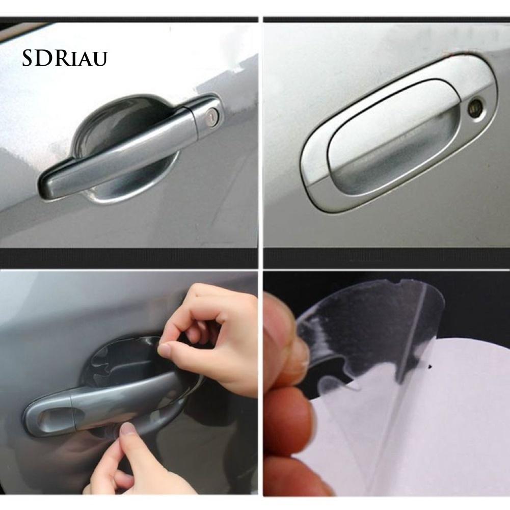 Set 4 Miếng Dán Chống Trầy Cho Tay Nắm Cửa Xe Ô Tô