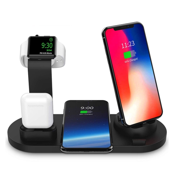 Dock Sạc Không Dây 3 Trong 1 Sạc Nhanh 10W Charger Charging Dock dành cho Iphone X XS MAX XR 8 Plus 11 12 13 14 Android Micro - IOV