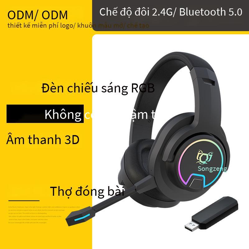 Giao hàng nhanh Chế độ riêng tư mới Tai nghe không dây Tai nghe chơi game Bluetooth Chế độ kép Độ trễ thấp Tai nghe máy tính 2.4G