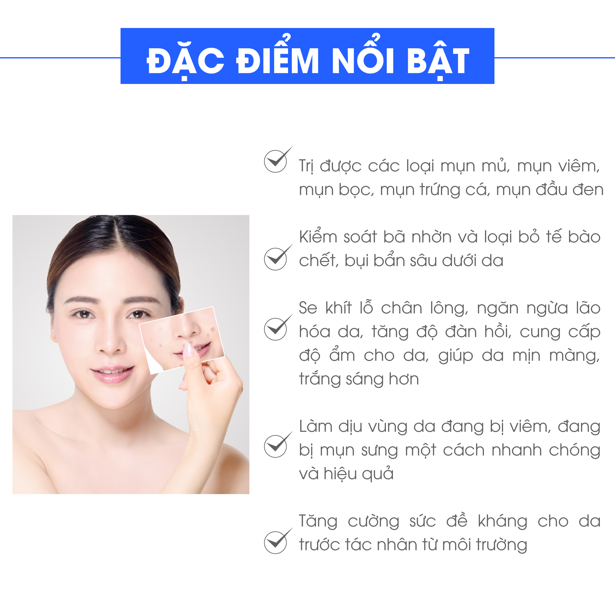 Bộ ngừa mụn da mặt Truesky Premium M02 gồm 1 serum ngừa mụn tràm trà 20ml + 1 sữa rửa mặt than hoạt tính 60ml + 3 miếng mặt nạ tế bào gốc Truesky