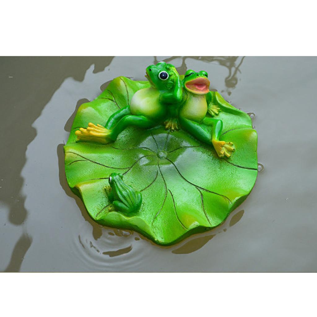 6 Type True to Nature Water Floating Ornament Pond Lily Lotus Leaf Frog Garden Pond Fishpond Summer Swimming Pool Decor