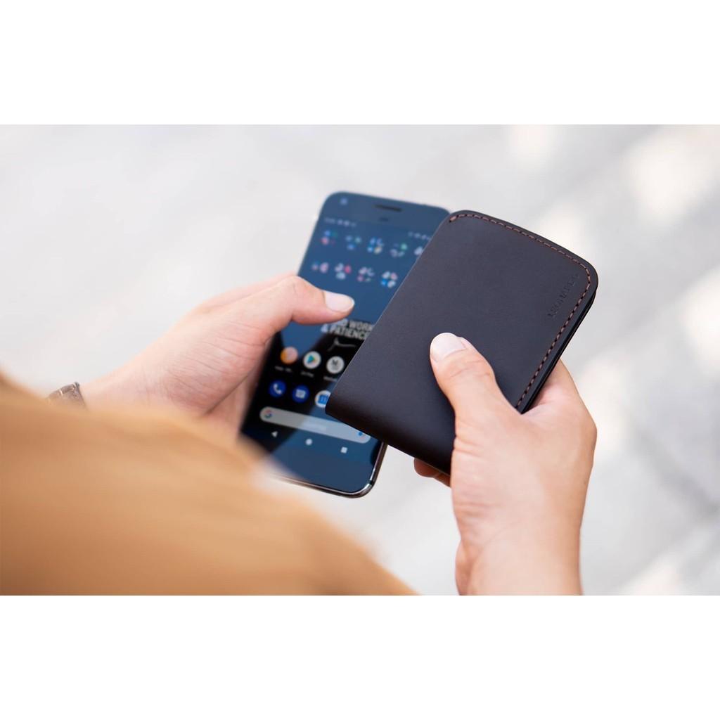 Ví Nam Mini Ví Sen Da Bò Thật Dáng Ngang BB20
