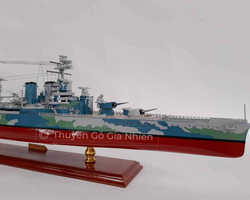 [Giá Xưởng] Mô Hình Thuyền Gỗ Phong Thủy Dạng Thuyền Chiến HMS HOOD Chính Hãng Hàng Xuất Khẩu Chất Lượng Cao