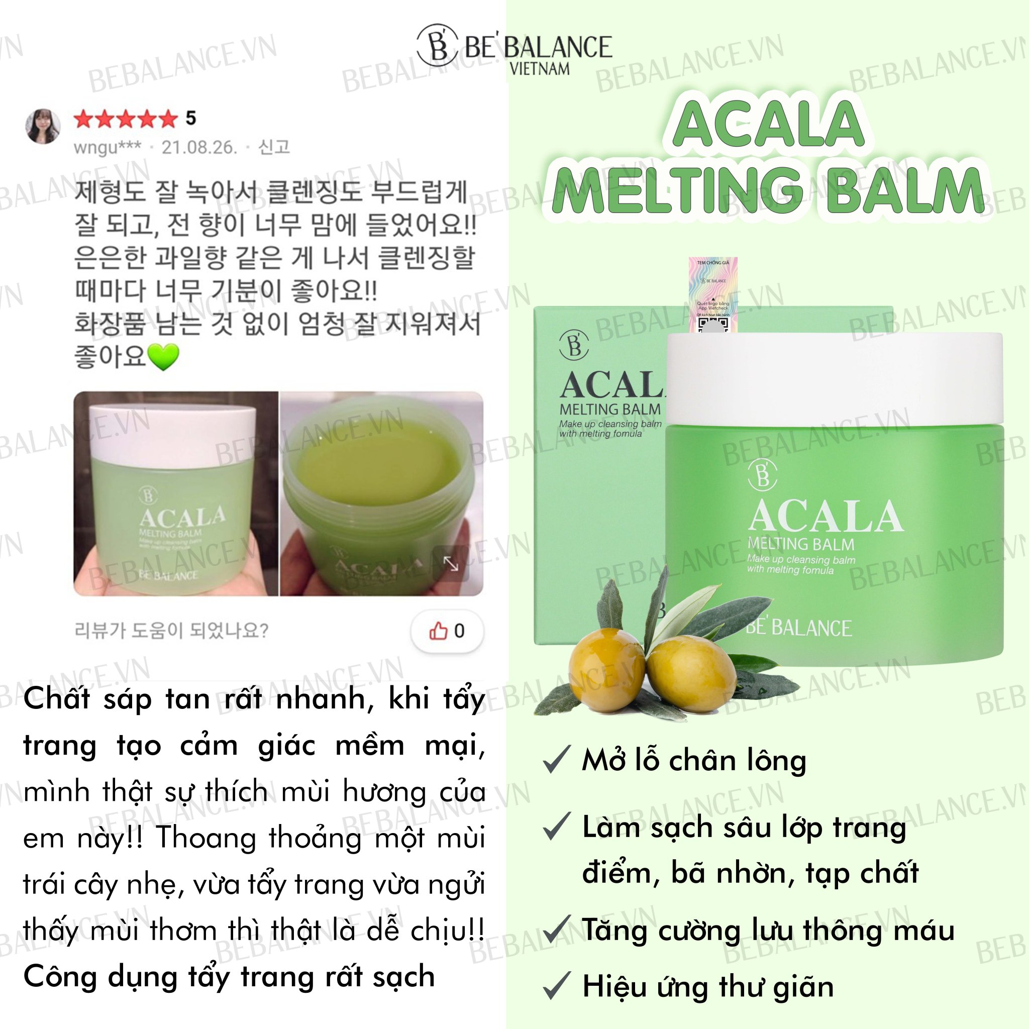 Sáp tẩy trang BEBALANCE Acala Melting Balm 130g