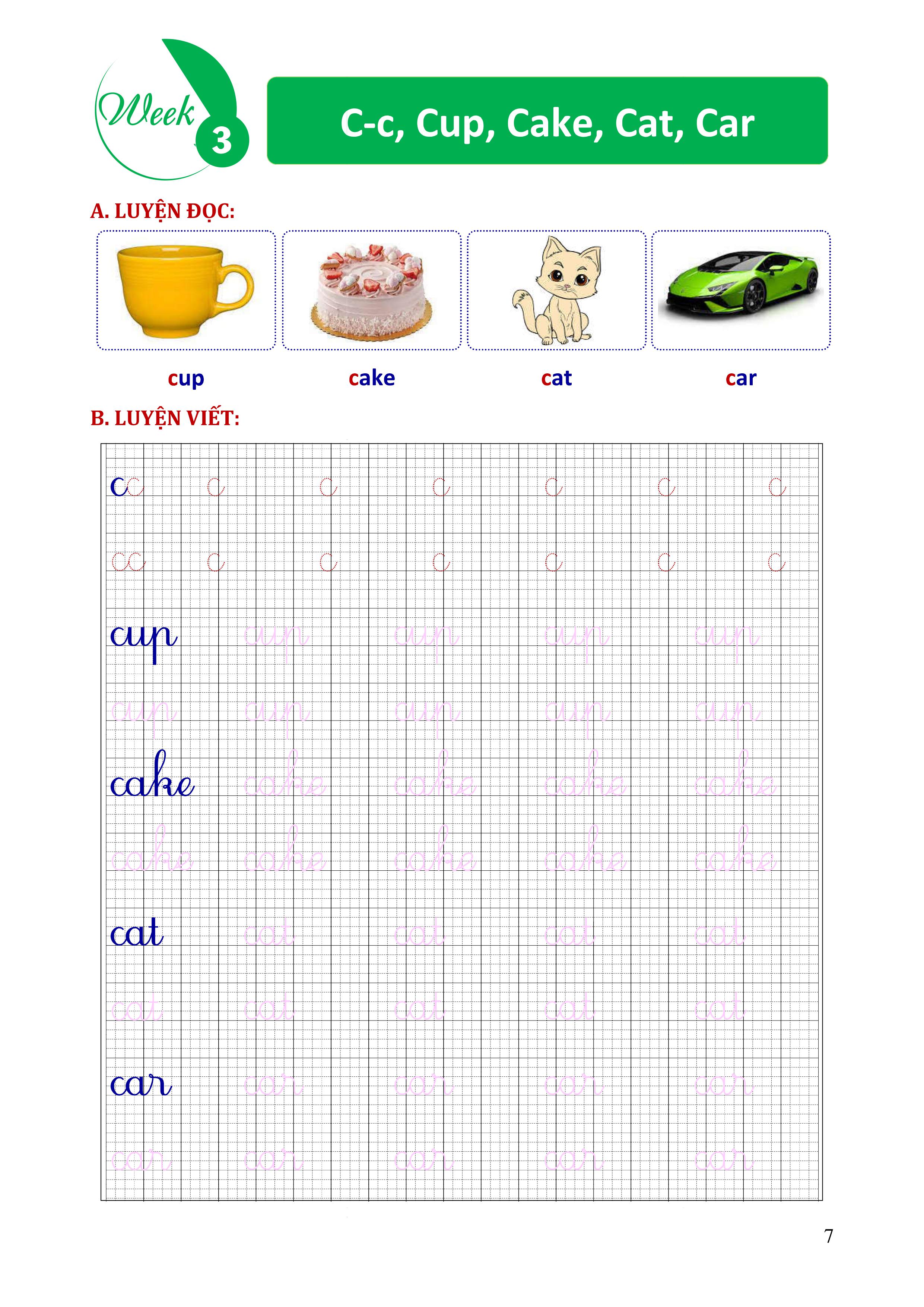 Phiếu bài tập cuối tuần Tiếng Anh 1 - Biên soạn theo chương trình mới